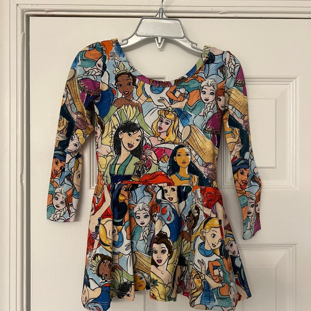 Wild Rich Kids Colorful Princess Print long sleeve skirted Leo